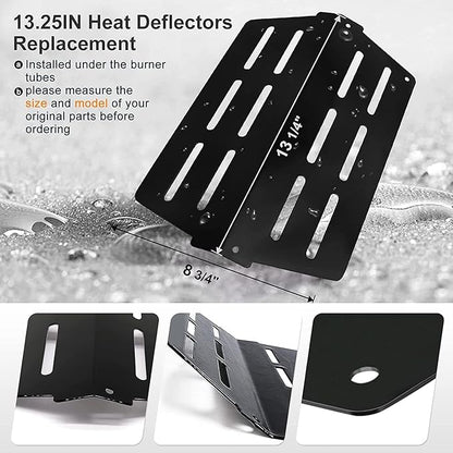 Criditpid Grill Replacement Parts for Weber Genesis 300 Series with Front Control Knob, Flavorizer Bars, Heat Deflector, Burners & Grill Grates for Weber 310 S310 E320 E330 S330 EP310 Grills