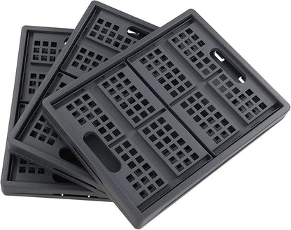 15 Liter Collapsible Crates, Plastic Folding Basket Bins Set of 3