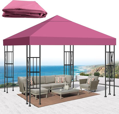 10x10 Gazebo Canopy Replacement Top, 300D High-Density Waterproof Single Layer by Bsteciar
