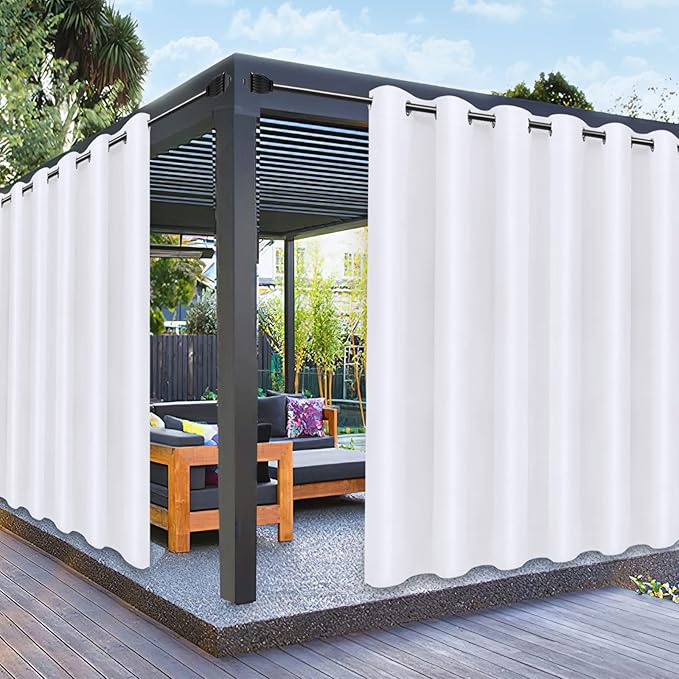 PureFit Outdoor Curtains for Patio Waterproof Weatherproof Outside Curtains | by PureFit