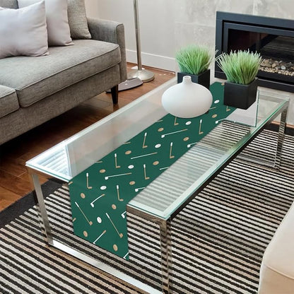 Golf Club Golf Ball Table Runner Kitchen Dining Table Runner 13*48in Table Center Decor for Indoor Outdoor Home Holiday Party
