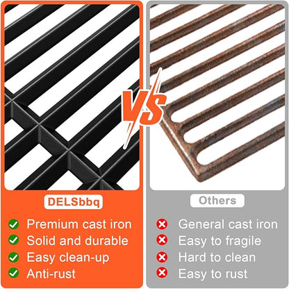 17" Grill Grates for Charbroil Performance 4 Burner 463352521 463354021 463365522 463365021 463350521, Cooking Grids for Charbroil Grills, Replacement Parts for G426-0004-W1 G426-0005-W1, Cast Iron
