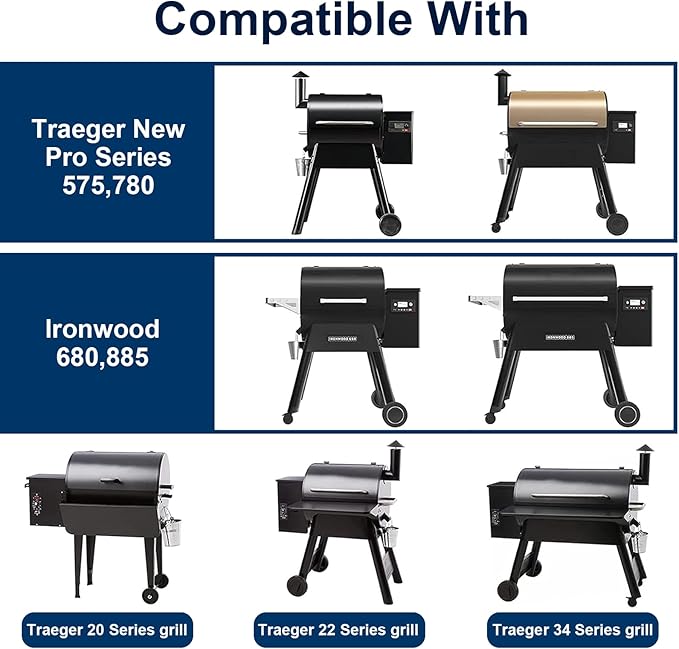 15 Pack BAC407 Grease Bucket Liner for Traeger Grills,Drip Liner Drip Pan for HDW152 Grease Bucket Traeger Pro Series 575/780, 20/22/34, Ironwood 650/885 Grills,Pit Boss Pellet Grill Smoker
