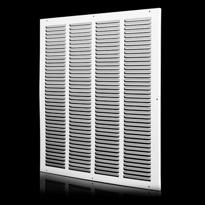 20x20 Return Air Grille (Duct Opening Size), Air Return Vent Cover, AC Vent Cover, Cold Air Return Vent Cover, Flat Return Air Grilles, Outer Dimensions:21.75"W x 21.75"H (20"W x 20"H, Duct Opening)