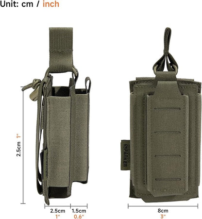 EXCELLENT ELITE SPANKER Tactical Open-Top Single/Double/Triple Molle Mag Pouch for Pistol Mag Pouch Tactical Bag Accessories Holder
