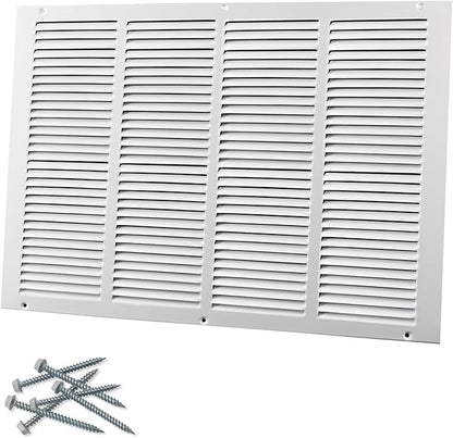 20"W x 16"H [Duct Opening Size] Steel Return Air Grille, Air Return Vent Cover for Ceiling and Sidewall - HVAC Air Vent Covers - [Outer Dimensions: 21.75"W x 17.75"H]