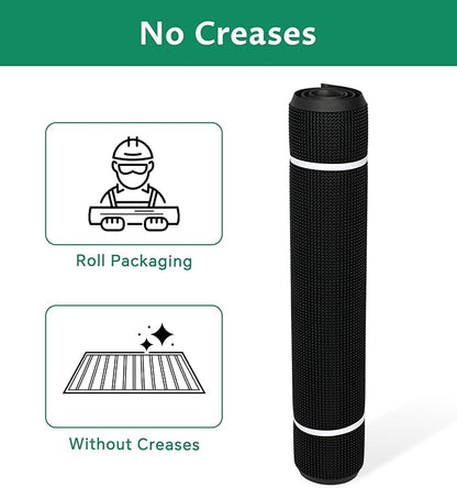 jxgzyy Heavy Duty Door Mat Outside Entrance, 2'8'' x 3'3'' Non-Slip Rubber Welcome Mat, Dirt Trapping Waterproof Front Door Rug, Anti-Fatigue Floor Mat for Entryway, Outdoor Indoor Use, Black