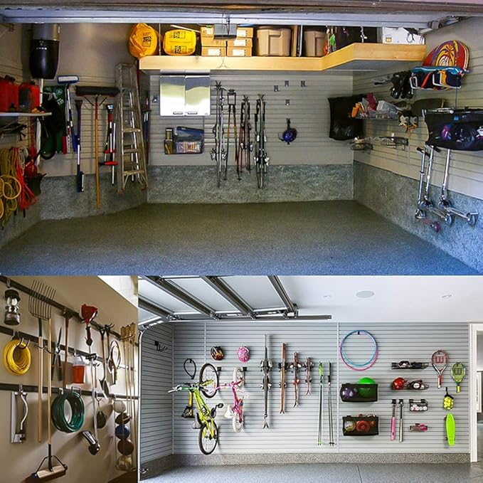 Intpro Slatwall Hooks Slatwall Accessories Utility Hooks Garage Storage Tool Organizer Large Heavy Duty Garage Panels Hooks for Ladders Bulk Items
