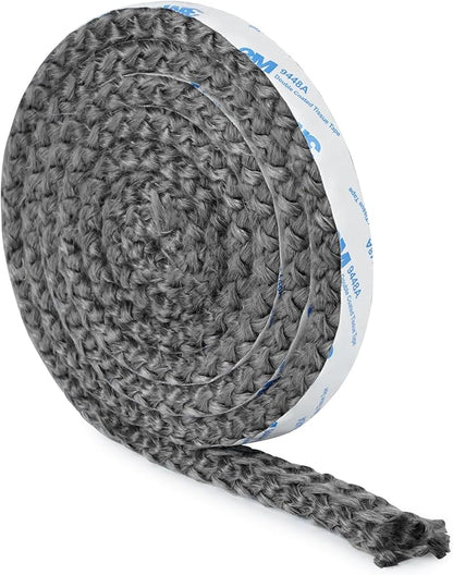 Stanbroil Stove Gasket Tape - 5/8" Width, 3/8" Thick, 72" Length Self Adhesive Flat for Stoves and Fireplaces - High Temperature Fiberglass