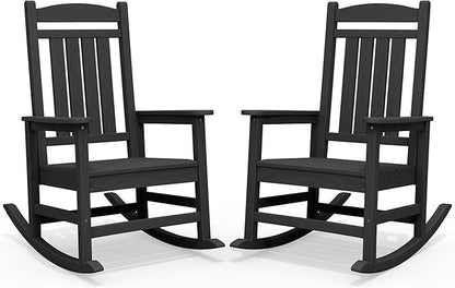 SERWALL Outdoor Rocking Chair Set of 2, Patio Rocking Chair, Porch Rocker by SERWALL