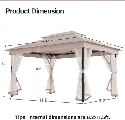 10' X 13' Waterproof Patio Gazebo - Image 2