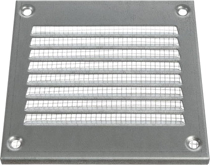 Vent Systems 4'' x 4'' Inch (Overall Dimensions) Pack of 2 - Galvanized - Air Vent Cover Metal Air Return Grill - Built in Pest Guard Screen HVAC Vent Duct Cover for Home Improvement
