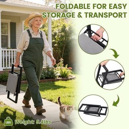 Garden Kneeler and Seat Heavy Duty 500lbs, Anti-Tip Gardening Stools - Image 7