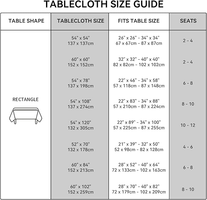 Romanstile Rectangle Vinyl Tablecloth, 100% Waterproof Oil-Proof Checkered Plastic Table Cloth, Heavy Duty Wipeable Table Covers for Dining, Camping, Picnic, Outdoor - 54 x 120 Inch, Black
