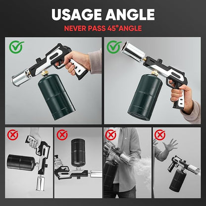 Saker Propane Torch Gun Plus 2026|Blow Torch with Adjustable Flame 3272°F High Heat|Professional Torch for Searing Steak,Welding,Campfire,BBQ|Propane Tank Not Included (3PC)