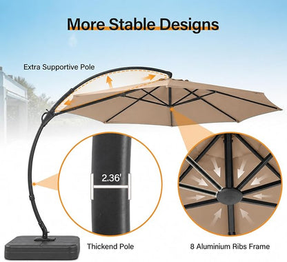 11ft Patio Cantilever Umbrella - Image 7