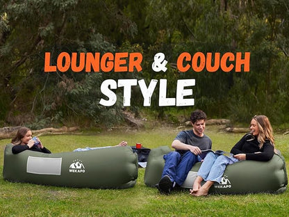 WEKAPO Inflatable Sun Lounger, Air Sofa, Hammock, Portable, Waterproof and Leak-Proof, Ideal for Backyard, Beach, Travel, Camping, Picnics and Music Festivals