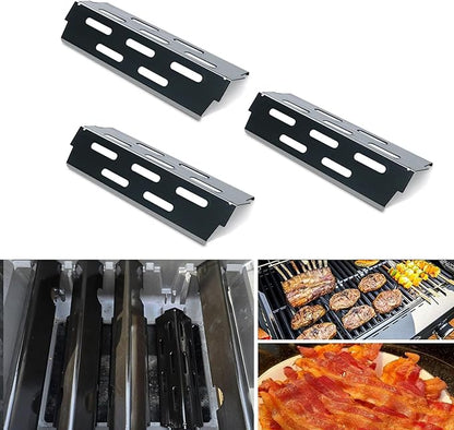 Heat Deflectors for Weber Genesis II 300/LX 300, GS4 Genesis ii E-310 ii E-315 ii E/S335 ii se-335 Grill (Porcelain Steel, ES/410 * 3)