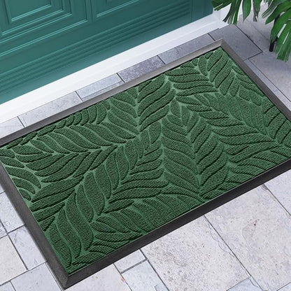 Yimobra 36x24 Large Door Mat Outdoor Indoor, All-Season Waterproof Door Mat Outside Entrance, All-Weather Non-Slip Outside Doormat for Garage Patio Entryway, Green