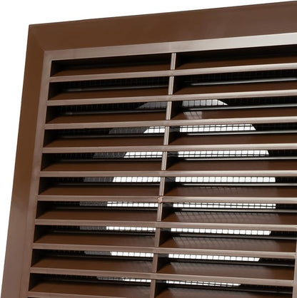 Brown 4" Inch Ventilation Grille - Inside/Outside use - (Flange 3.9"Ø/Cover 6.7"x6.7") - Air Vent Louver - Exhaust Hood - Available 3 Sizes / 4 Colors, Brown