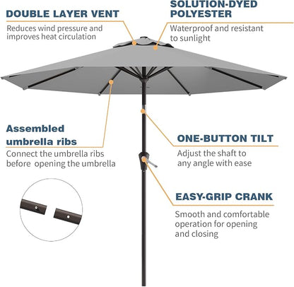 10FT Patio Umbrella, Outdoor Umbrella - Image 2