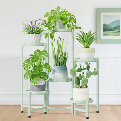 iDavosic.ly Plant Stand Indoor Outdoor, 6 Tier Metal Corner Shelf, Folding by iDavosicly