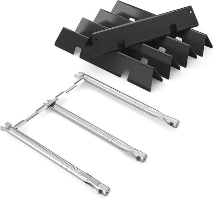 Grill Replacement Parts for Weber Spirit II 300 Series, GS4 Spirit II E310 E320 E330 S310 S320 S330 68950 (Front-Mounted Control), 15.3" Flavorizer Bars 7636 and 18" Burner Tubes Set 69787