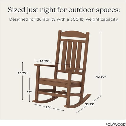 POLYWOOD Presidential Rocking Chair in Teak - Image 2