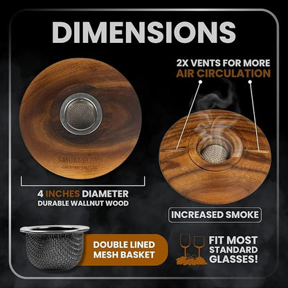 Smokeshow Cocktail Smoker Bundle with Kitchen Torch, Six Flavors of Wood Chips, Apple, Hickory, Maple, Mesquite, Cherry and Bourbon Soaked Oak. (No Butane Included)