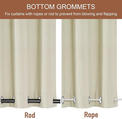 RYB HOME 2 Panels Outdoor Curtains - Image 3