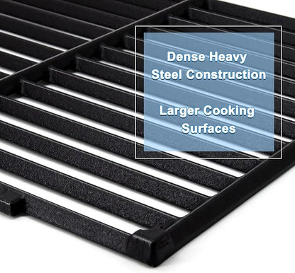 Adviace 19.5 Inch Cast Iron Grill Grates for Weber Genesis 300, Genesis E310 E320 E330 S310 S320 S330 EP310 EP320 EP330 Gas Grill, 7528 7524 Cooking Grates for Weber Genesis Grill Replacement Parts.