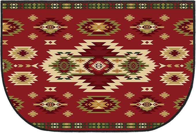 Demissle Cabin Fireplace Hearth Rug Fireplace Mats Cabin Southwestern Fireproof Rug Fire Resistant Mat for Wood Stove Floor for Kitchen Indoor Outdoor(24 x 59 Inch,Antique)