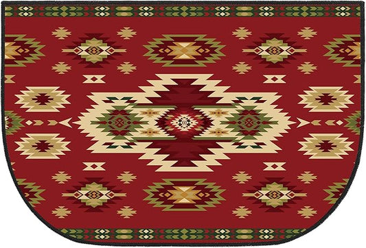 Demissle Cabin Fireplace Hearth Rug Fireplace Mats Cabin Southwestern Fireproof Rug Fire Resistant Mat for Wood Stove Floor for Kitchen Indoor Outdoor(24 x 59 Inch,Antique)