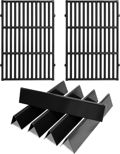 Hiorucet 7638 Grill Grates 7636 Flavorizers Bars for Weber Spirit 300 Series Grills with Front Mount Controls Weber Spirit II E-310 E310 E320 E330 S310 S320 S330 II S-310 Spirit 2 GS4 Grill Parts