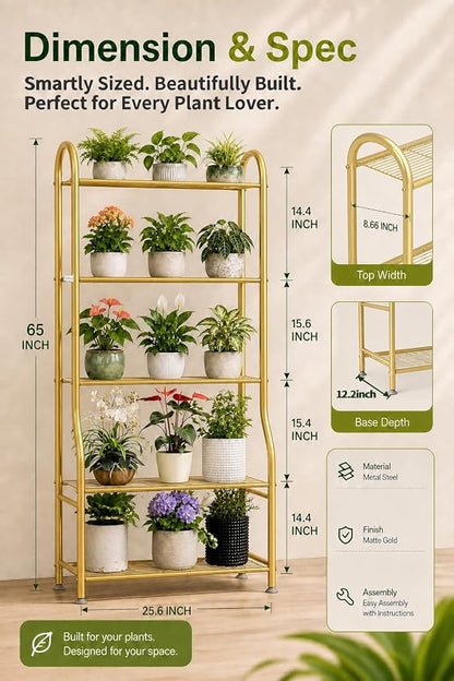5-Tier Metal Plant Stand - Image 2
