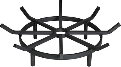 SteelFreak Heavy Duty Wagon Wheel Firewood Grate for Fire Pit - Made in The USA (24 Inch)