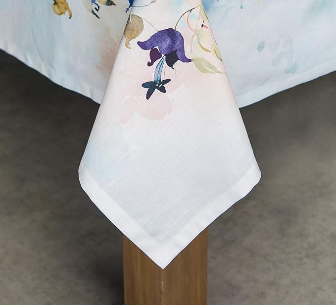 Maison d' Hermine Table Cloth Rectangle Table 100% Cotton 54 x 72 Inches Tablecloth Reusable Decorative for Dining Room, Farmhouse, Home, Party, Festive & Wedding Spring Summer - Lazy Summer Days