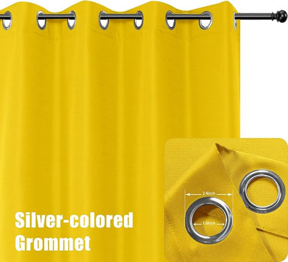 BONZER Outdoor Curtains for Patio Waterproof Thick | Privacy Grommet Light - Image 2