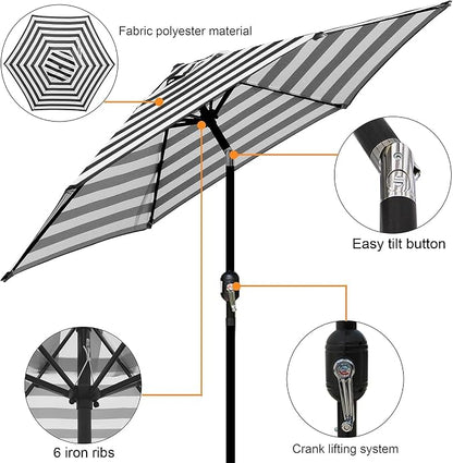 7.5 ft Patio Umbrella, Yard Umbrella, Outdoor Market Umbrella - Image 2