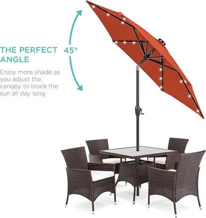 Best Choice Products 7.5ft Solar Umbrella LED Lighted Patio Umbrella, Table - Image 2