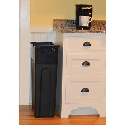 23 Gallon 2-Pack Space-Saving Slim Trash Can with Easy Bag Removal & Integrated Handles for in/Outdoor Use,Black