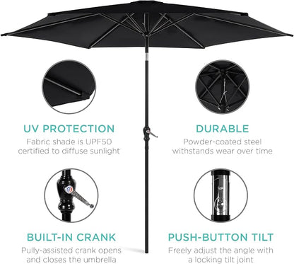 Best Choice Products 10ft Outdoor Patio Umbrella, Outdoor Table Umbrella - Image 5