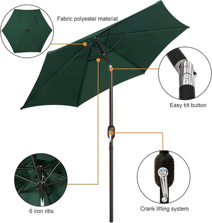 7.5 ft Patio Umbrella, Yard Umbrella, Outdoor Market Umbrella - Image 2