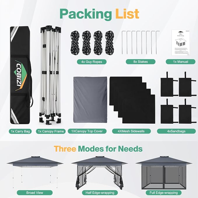 COBIZI 12x12 Pop Up Gazebos On Clearance - Image 9