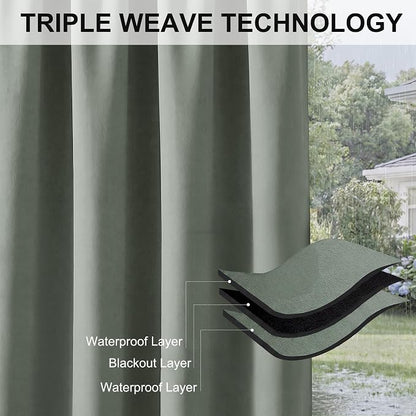 RYB HOME 2 Panels Outdoor Curtains - Image 7