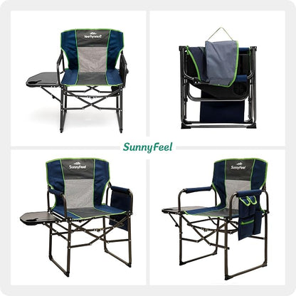 SUNNYFEEL Camping Directors Chair, Heavy Duty, Oversized Portable Folding Chair - Image 6