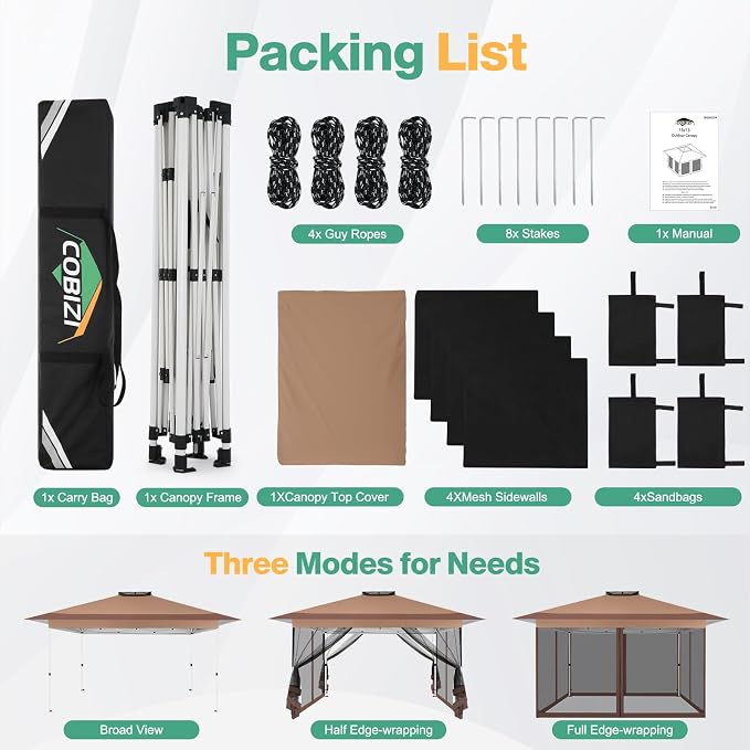 COBIZI 12x12 Pop Up Gazebos On Clearance - Image 9