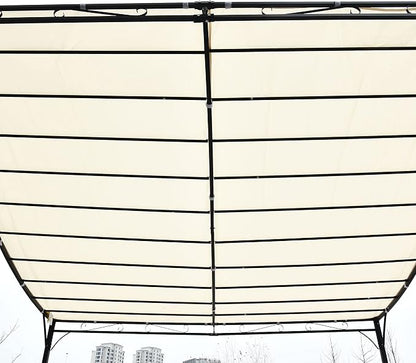 Outsunny 10' x 13' Steel Outdoor Pergola Gazebo Patio Canopy Cream White | - Image 8