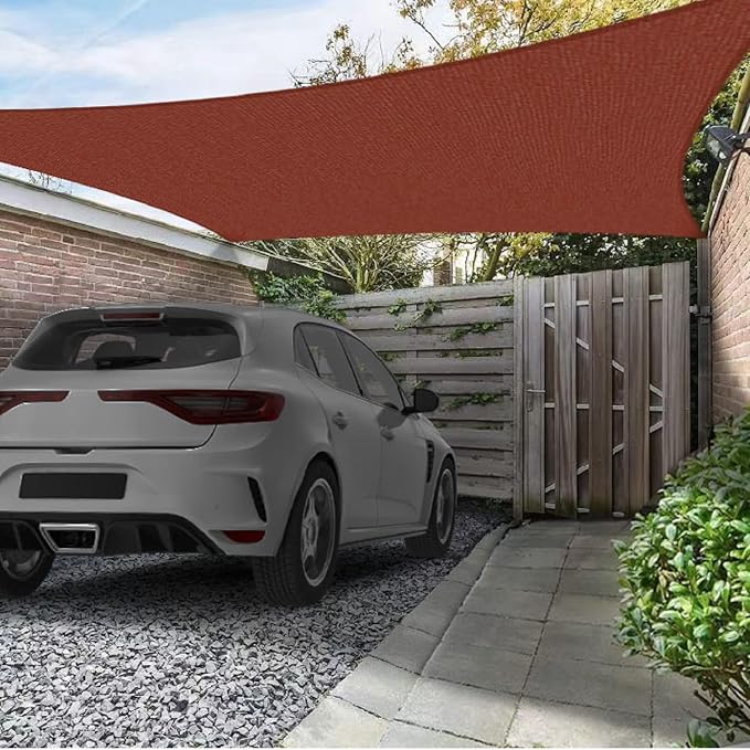 AsterOutdoor Sun Shade Sail Rectangle 12' x 16' UV Block Canopy - Image 6
