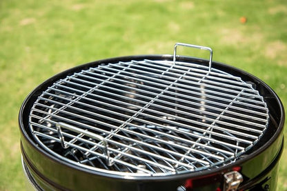 Sophia & William 18-Inch Vertical Charcoal Smokers BBQ Grills with Porcelain-Enameled Smoking Chamber & 2-Layer Smoking Shelves, Outdoor Smokers & Tabletop Grill Combo for Barbecue Camping(Black)